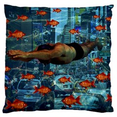 Urban Swimmers   Standard Flano Cushion Case (two Sides) by Valentinaart