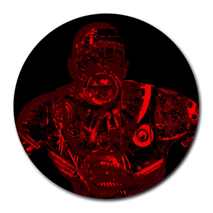 Warrior - red Round Mousepads