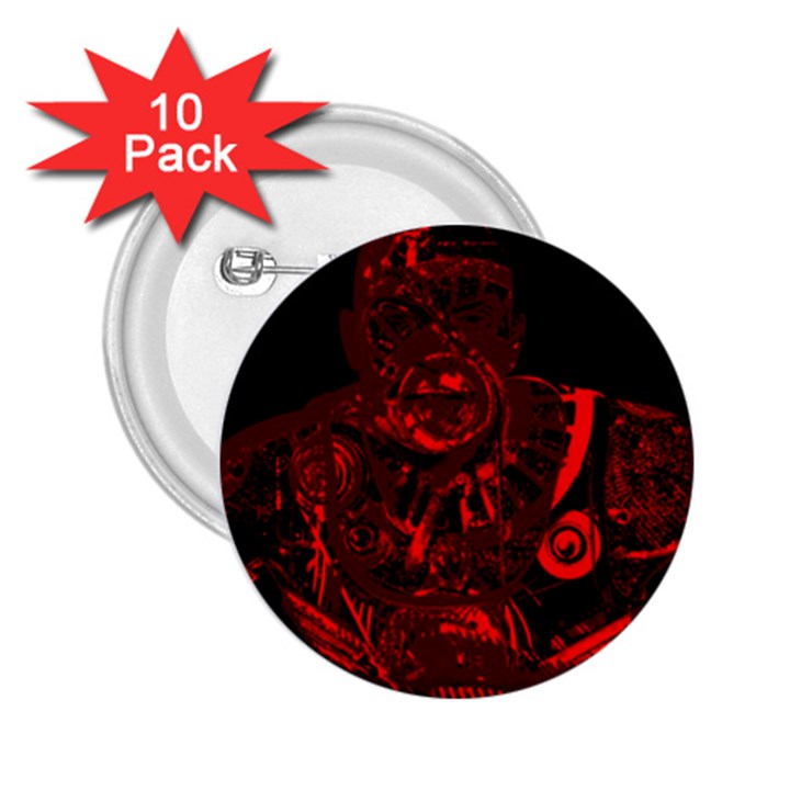 Warrior - red 2.25  Buttons (10 pack) 