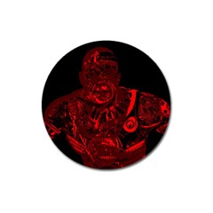 Warrior - Red Magnet 3  (round) by Valentinaart