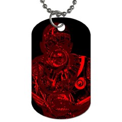 Warrior - red Dog Tag (One Side)