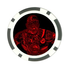 Warrior - red Poker Chip Card Guard (10 pack)