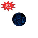 Warrior - Blue 1  Mini Buttons (100 pack)  Front