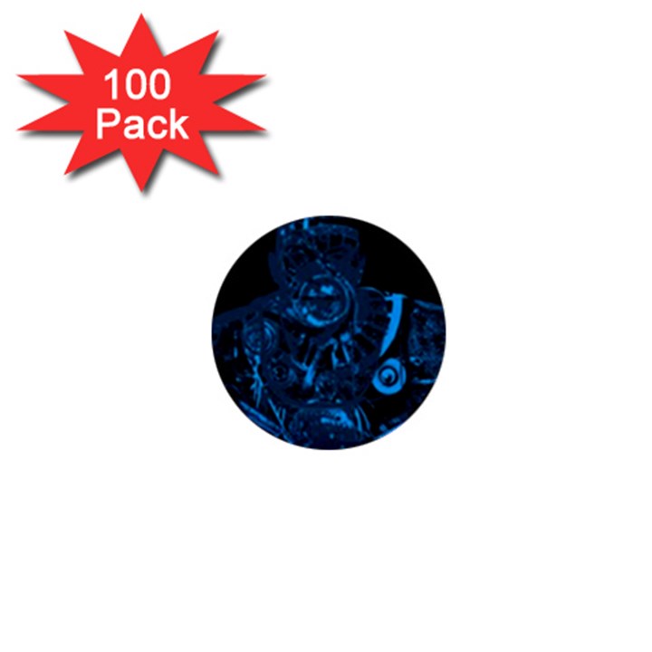 Warrior - Blue 1  Mini Buttons (100 pack) 