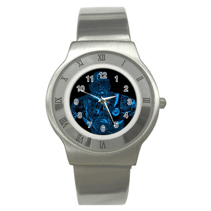 Warrior - Blue Stainless Steel Watch