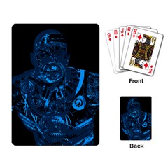 Warrior - Blue Playing Card by Valentinaart