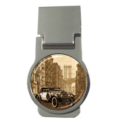 Vintage Old Car Money Clips (round)  by Valentinaart