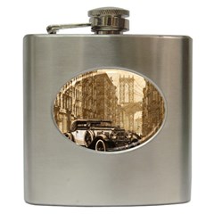 Vintage Old Car Hip Flask (6 Oz) by Valentinaart