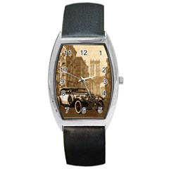 Vintage Old Car Barrel Style Metal Watch by Valentinaart