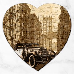 Vintage Old car Jigsaw Puzzle (Heart)