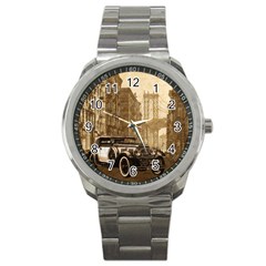 Vintage Old car Sport Metal Watch