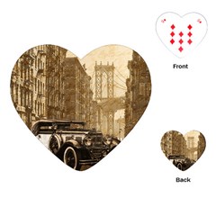 Vintage Old Car Playing Cards (heart)  by Valentinaart