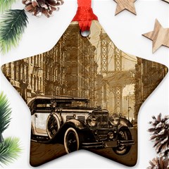 Vintage Old car Star Ornament (Two Sides)