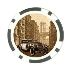 Vintage Old Car Poker Chip Card Guard