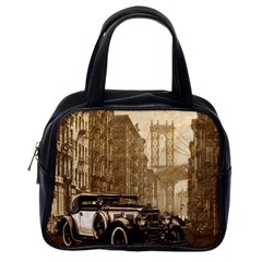 Vintage Old Car Classic Handbags (one Side) by Valentinaart