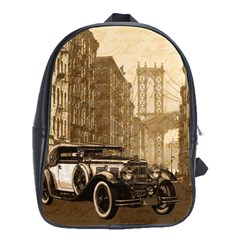 Vintage Old car School Bags(Large) 