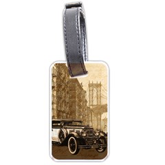 Vintage Old Car Luggage Tags (one Side)  by Valentinaart