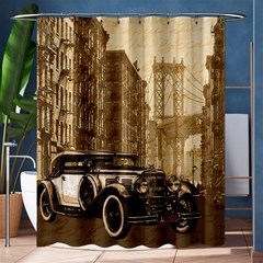 Vintage Old car Shower Curtain 60  x 72  (Medium) 