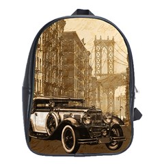 Vintage Old car School Bags (XL) 