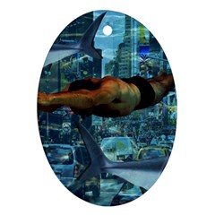 Urban Swimmers   Ornament (oval) by Valentinaart