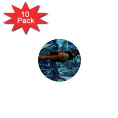 Urban swimmers   1  Mini Buttons (10 pack) 