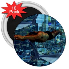 Urban swimmers   3  Magnets (10 pack) 