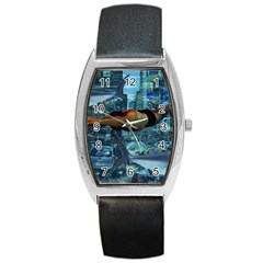 Urban swimmers   Barrel Style Metal Watch