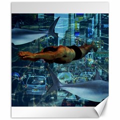 Urban swimmers   Canvas 8  x 10 