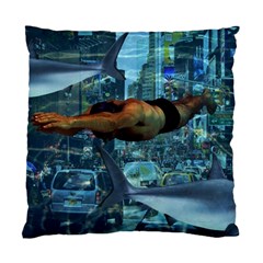 Urban Swimmers   Standard Cushion Case (one Side) by Valentinaart