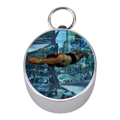 Urban swimmers   Mini Silver Compasses