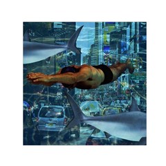 Urban swimmers   Small Satin Scarf (Square)