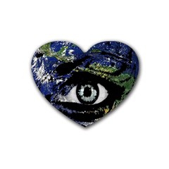 Mother Earth  Rubber Coaster (heart)  by Valentinaart