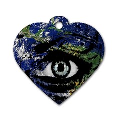 Mother Earth  Dog Tag Heart (two Sides) by Valentinaart