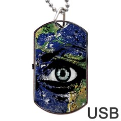 Mother Earth  Dog Tag Usb Flash (one Side) by Valentinaart