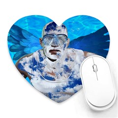 Swimming Angel Heart Mousepads by Valentinaart