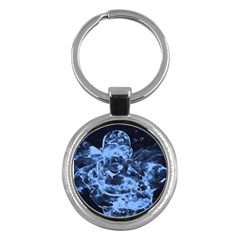 Blue Angel Key Chains (round)  by Valentinaart