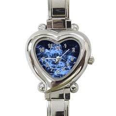 Blue Angel Heart Italian Charm Watch by Valentinaart