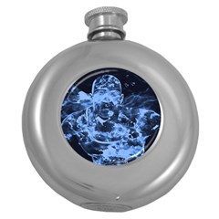 Blue Angel Round Hip Flask (5 Oz) by Valentinaart