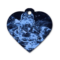 Blue Angel Dog Tag Heart (one Side) by Valentinaart