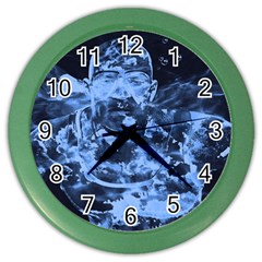 Blue Angel Color Wall Clocks by Valentinaart