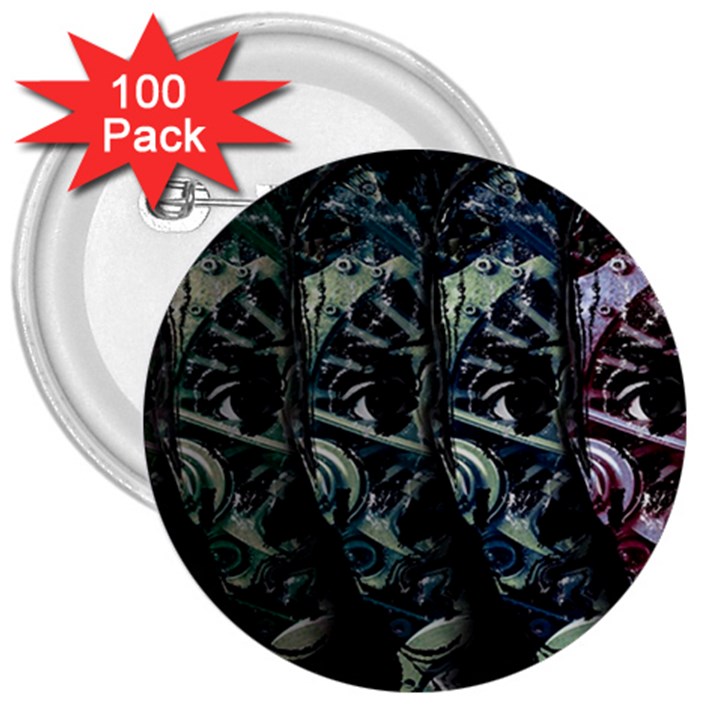 Cyber kid 3  Buttons (100 pack) 