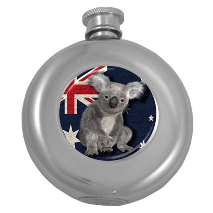 Australia  Round Hip Flask (5 oz)