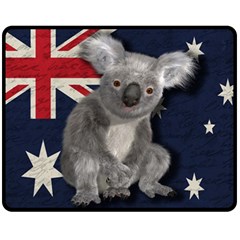 Australia  Double Sided Fleece Blanket (medium)  by Valentinaart