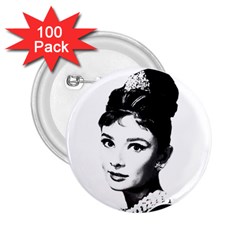 Audrey Hepburn 2 25  Buttons (100 Pack)  by Valentinaart