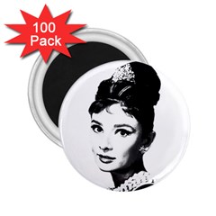 Audrey Hepburn 2 25  Magnets (100 Pack)  by Valentinaart