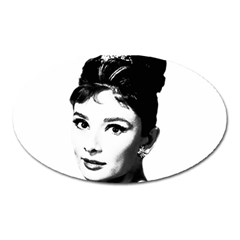 Audrey Hepburn Oval Magnet by Valentinaart