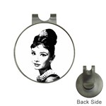 Audrey Hepburn Hat Clips with Golf Markers Front