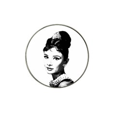 Audrey Hepburn Hat Clip Ball Marker (4 Pack) by Valentinaart