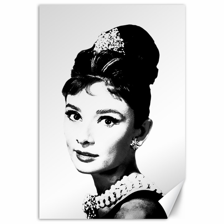 Audrey Hepburn Canvas 12  x 18  