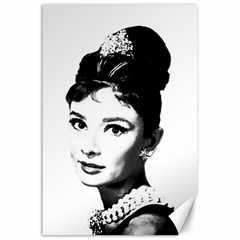 Audrey Hepburn Canvas 24  X 36  by Valentinaart